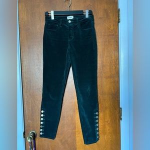L’Agence emerald green velvet jeans